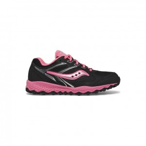 Saucony Cohesion TR14 Lace Sneakers Stort Barn Svarte Rosa | NORGE BPAQXS