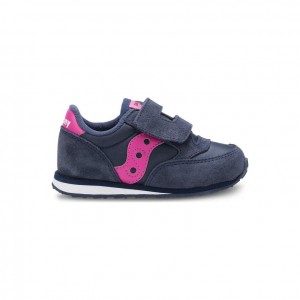 Saucony Jazz Hook & Loop Sneakers Stort Barn Marineblå | NORGE GRQBOD