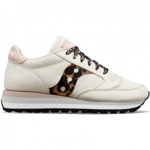 Saucony Jazz Triple Sneakers Dame Hvite Leopard | NORGE FYALGB