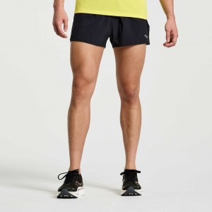 Saucony Outpace 2.5" Split Shorts Herre Svarte | OSLO AHMTEP