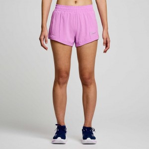 Saucony Outpace 3" Shorts Dame Lilla | NORGE BZIRDK