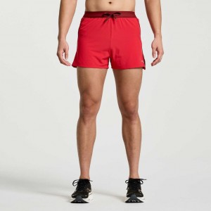 Saucony Outpace 3" Shorts Herre Rød | OSLO GZKMDL