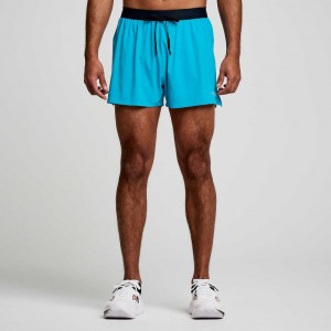 Saucony Outpace 3" Shorts Herre Turkis | NORGE MLESUG