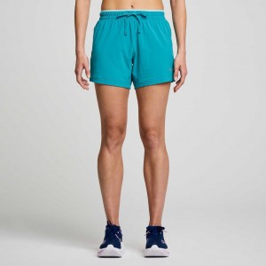 Saucony Outpace 5" Shorts Dame Turkis | OSLO XQWISN