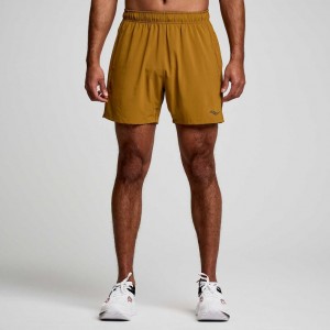 Saucony Outpace 5" Shorts Herre Brune | OSLO OLFJNZ