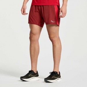 Saucony Outpace 5" Shorts Herre Rød | NORGE FPESAM