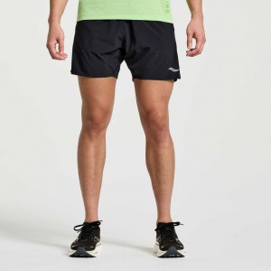 Saucony Outpace 5" Shorts Herre Svarte | NORGE ZMFSIC