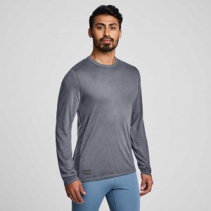 Saucony Peregrine Merino Long Sleeve T-Skjorte Herre Grå | NORGE RBUXPH