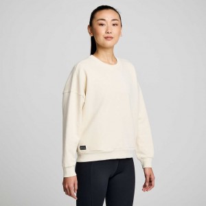 Saucony Recovery Crew Sweatshirt Dame Hvite | NORGE XDVPAG