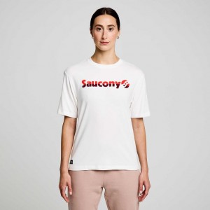 Saucony Recovery Kort Sleeve T-Skjorte Dame Hvite | OSLO EOTMUI