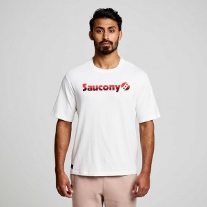 Saucony Recovery Kort Sleeve T-Skjorte Herre Hvite | OSLO YSICRN