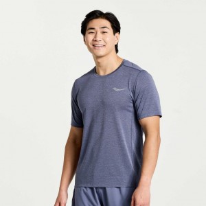 Saucony Stopwatch Kort Sleeve T-Skjorte Herre Blå | OSLO UEWOAQ