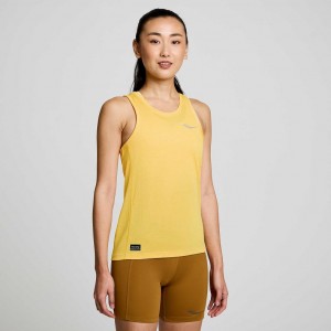 Saucony Stopwatch Singlet Dame Gul | OSLO THWANU