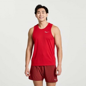 Saucony Stopwatch Singlet Herre Rød | OSLO DBRTOG