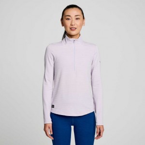 Saucony Triumph 3D 1/2 Zip Sweatshirt Dame Lilla | NORGE GIFLEO