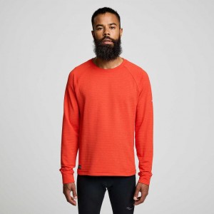 Saucony Triumph 3D Crew Sweatshirt Herre Oransje | NORGE YBGDTW