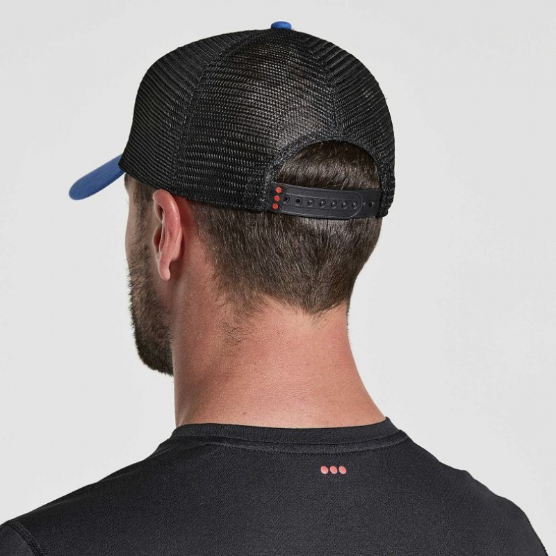 Saucony Adjustable Snap Back Trucker Hatter Herre Blå | NORGE OJBUZE