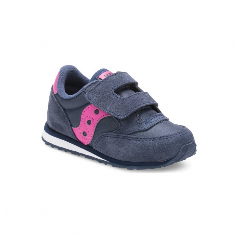 Saucony Baby Jazz Hook & Loop Sneakers Lite Barn Marineblå | NORGE XZROTA