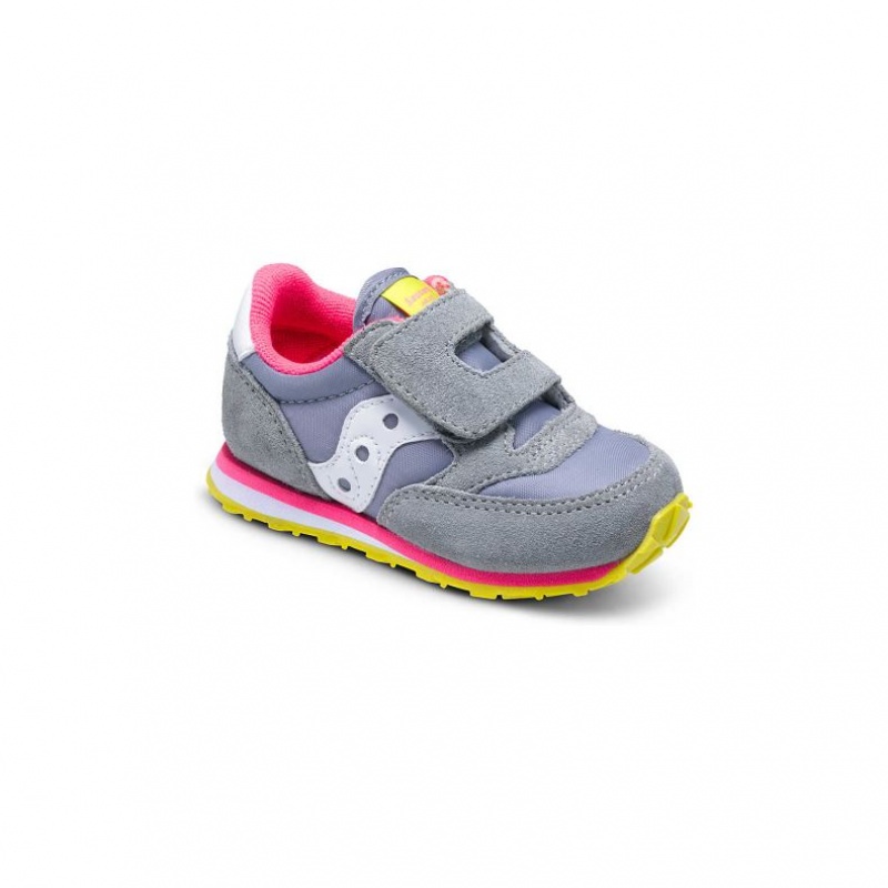 Saucony Baby Jazz Hook & Loop Sneakers Lite Barn Grå | NORGE SUAJKV