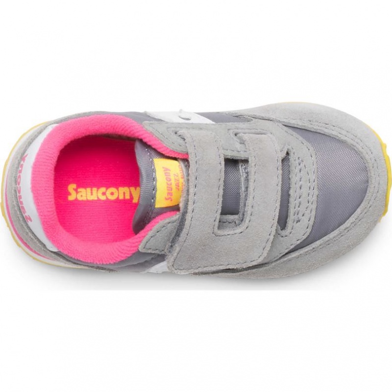 Saucony Baby Jazz Hook & Loop Sneakers Lite Barn Grå | NORGE SUAJKV