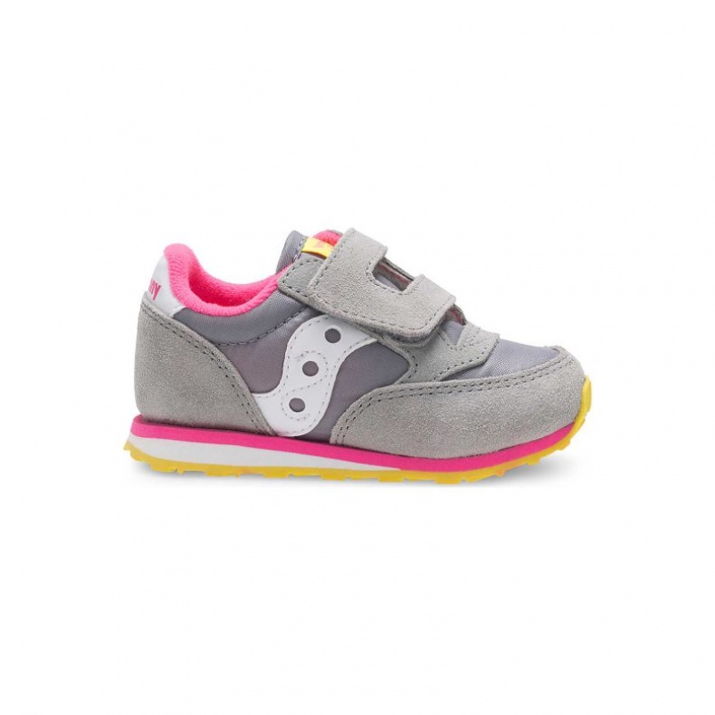 Saucony Baby Jazz Hook & Loop Sneakers Lite Barn Grå | NORGE SUAJKV