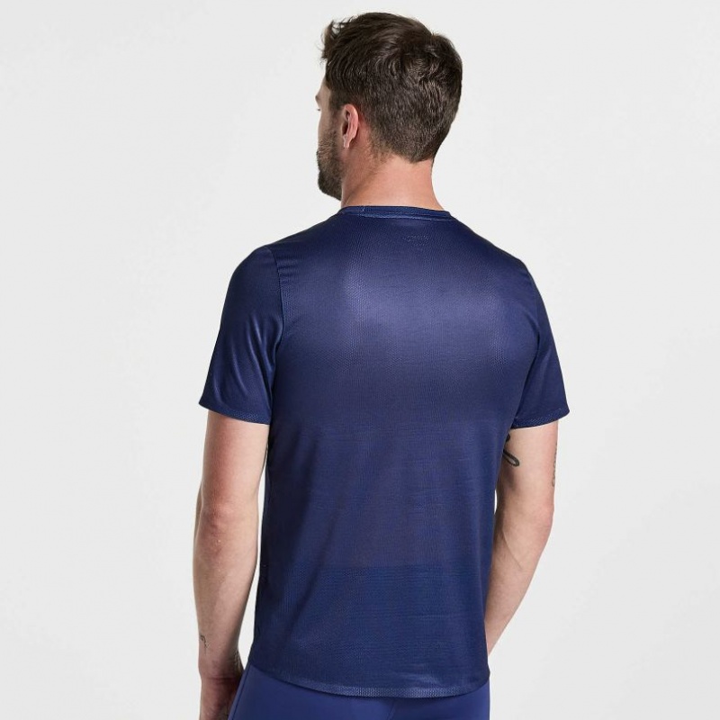 Saucony Elite Kort Sleeve T-Skjorte Herre Marineblå | OSLO VRSWMU