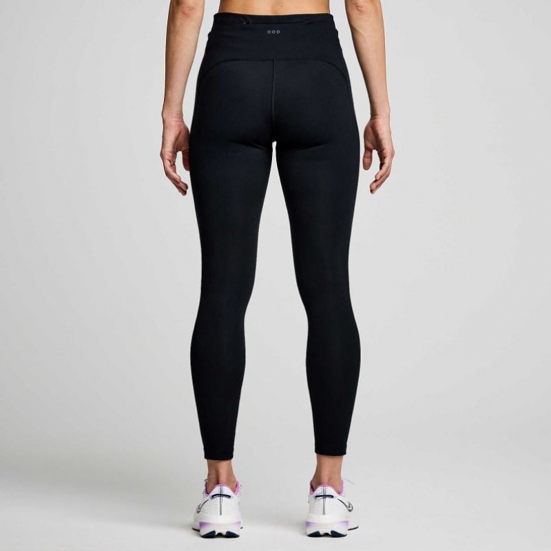 Saucony Fortify 7/8 Tights Dame Svarte | OSLO HRUXZC