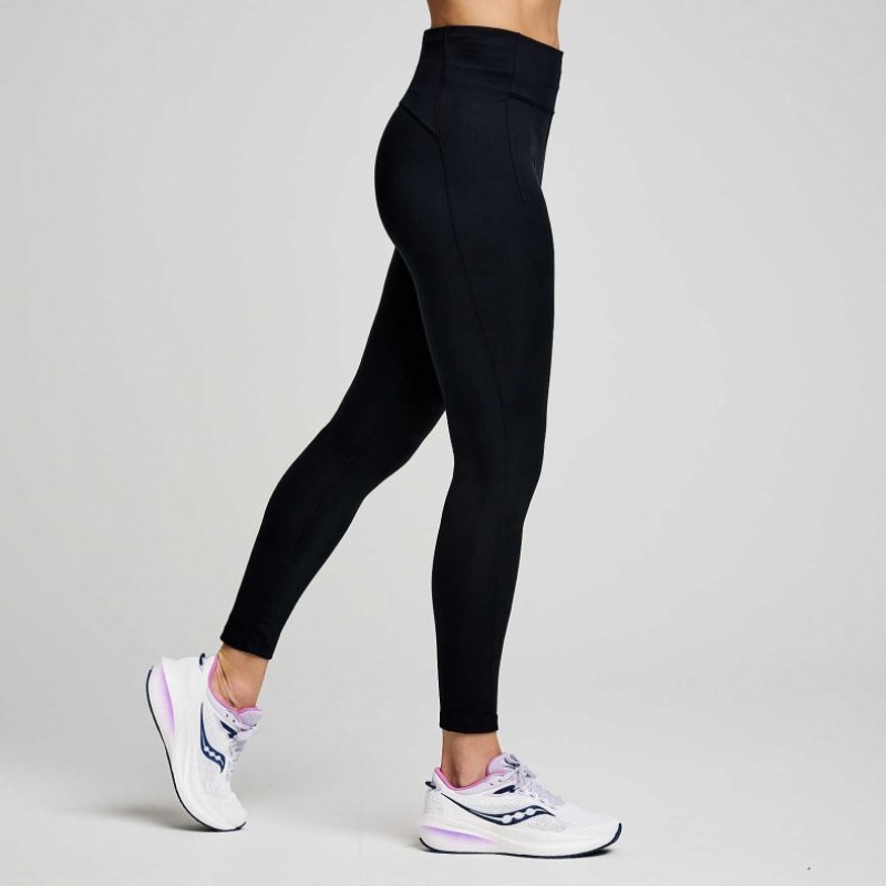 Saucony Fortify 7/8 Tights Dame Svarte | OSLO HRUXZC