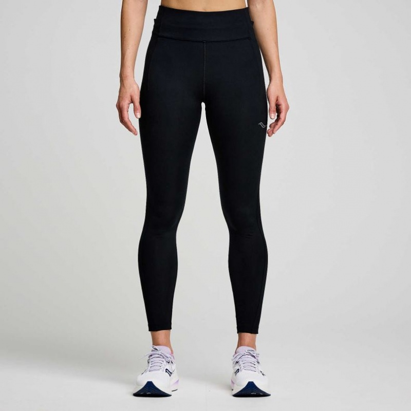 Saucony Fortify 7/8 Tights Dame Svarte | OSLO HRUXZC