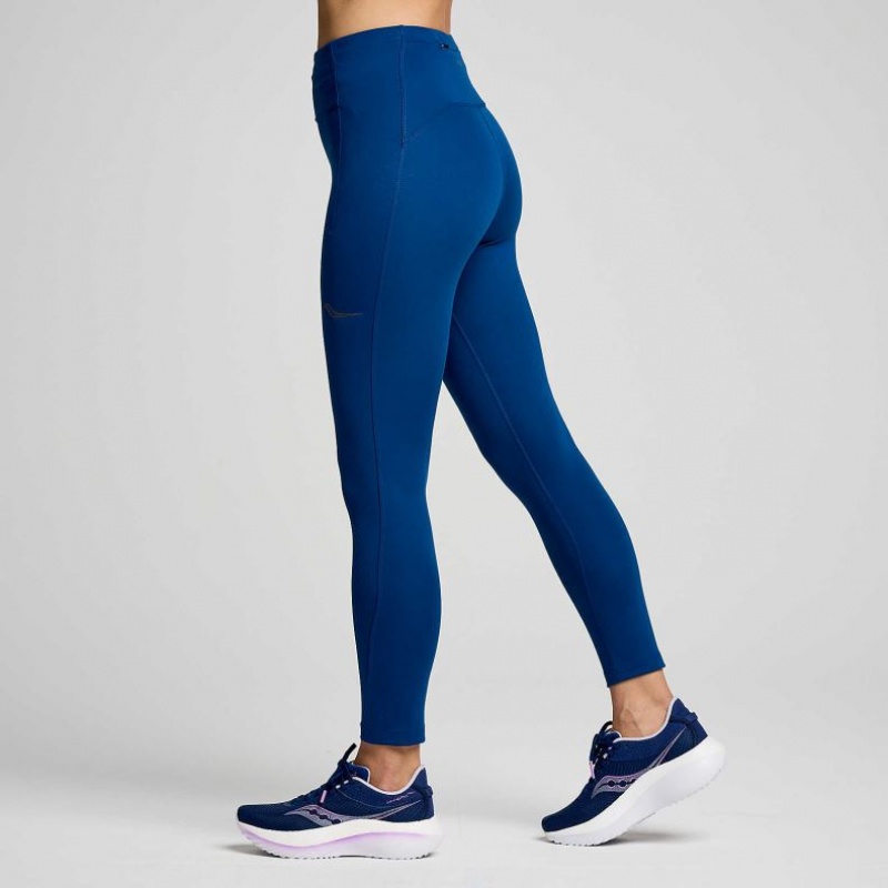 Saucony Fortify Crop Tights Dame Indigo | OSLO WGAMOJ