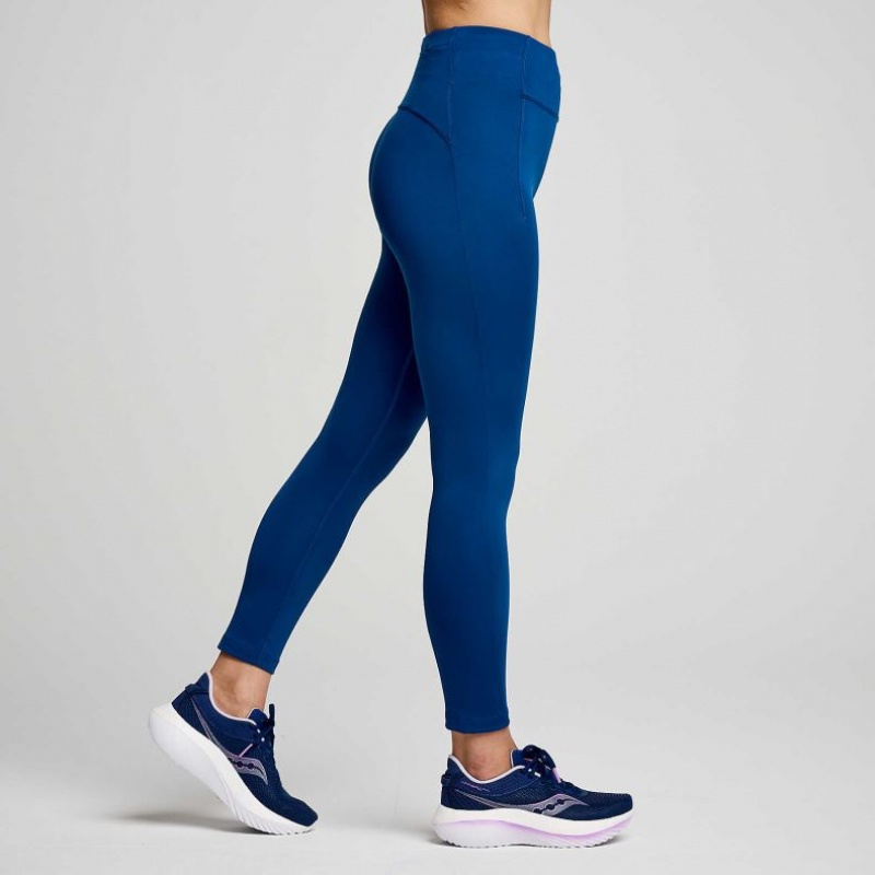 Saucony Fortify Crop Tights Dame Indigo | OSLO WGAMOJ