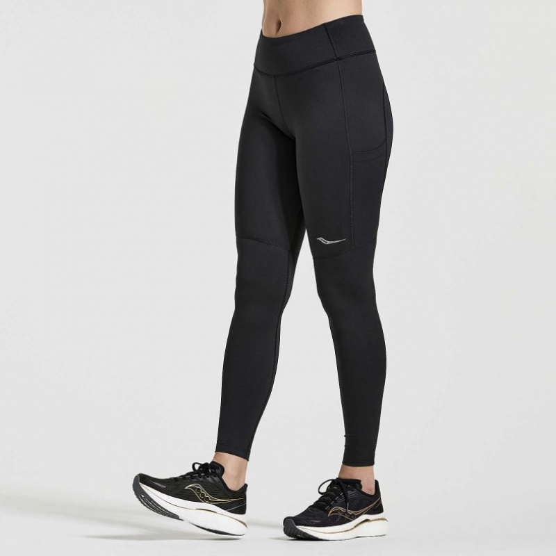 Saucony Fortify Tights Dame Svarte | NORGE GINPBH