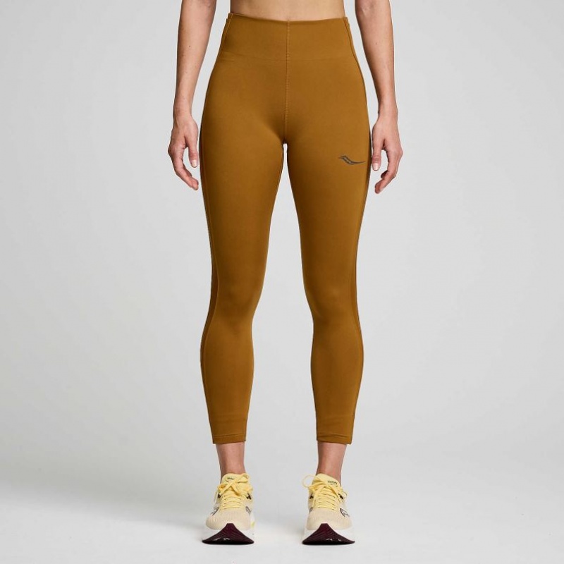 Saucony Fortify Viz Tights Dame Brune | OSLO FTBHEQ