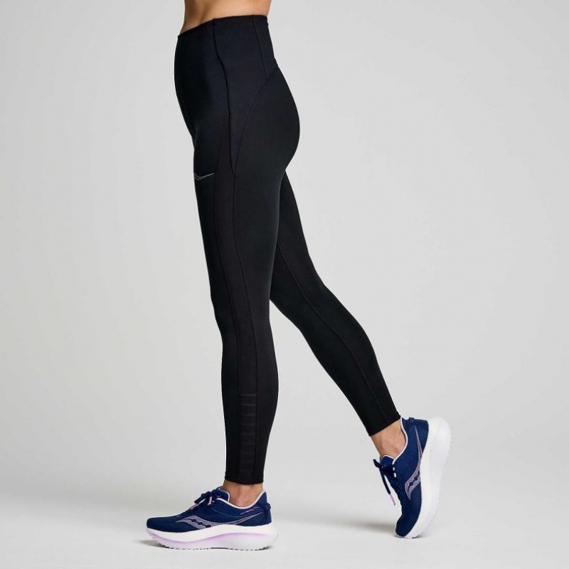 Saucony Fortify Viz Tights Dame Svarte | NORGE TGHMDQ