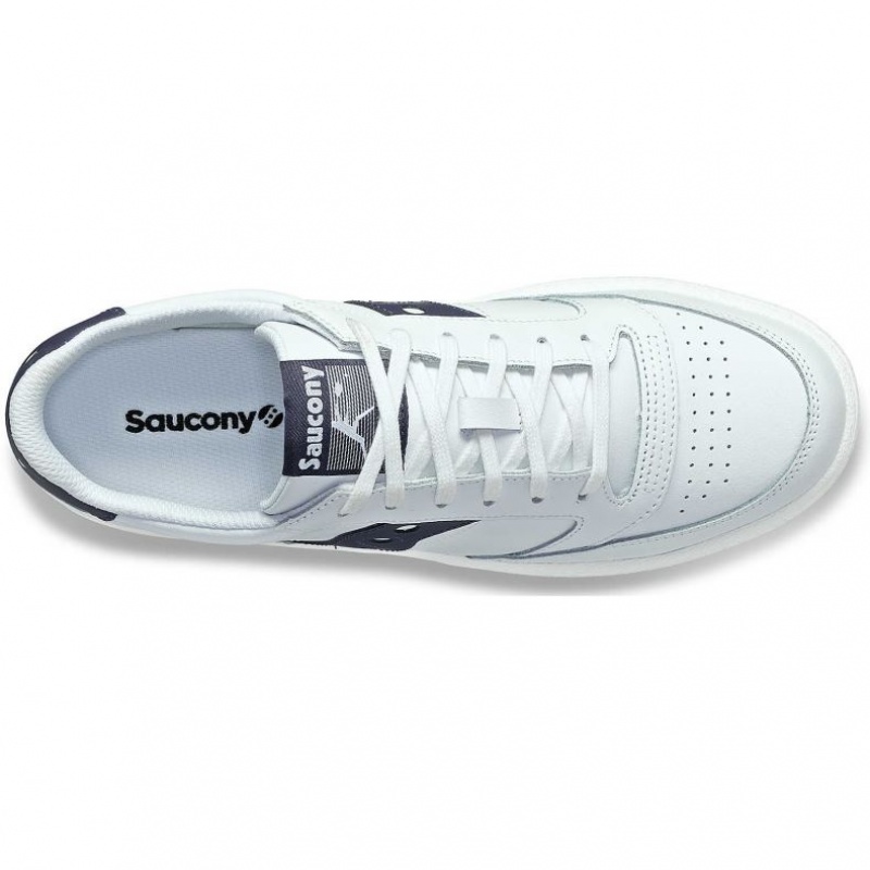 Saucony Jazz Court PU Sneakers Dame Hvite Marineblå | OSLO DLRHIN