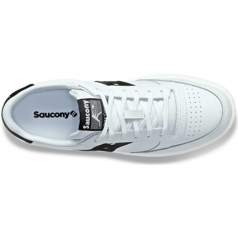 Saucony Jazz Court PU Sneakers Herre Hvite Svarte | OSLO FYOSBI