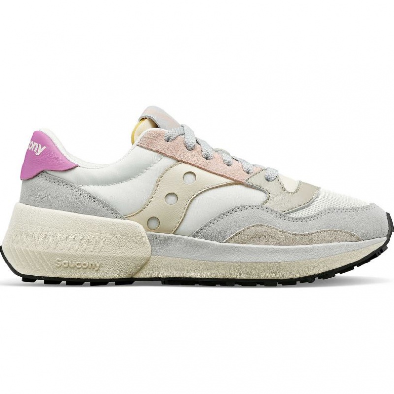 Saucony Jazz NXT Sneakers Dame Hvite Grå Rosa | NORGE EHISLN