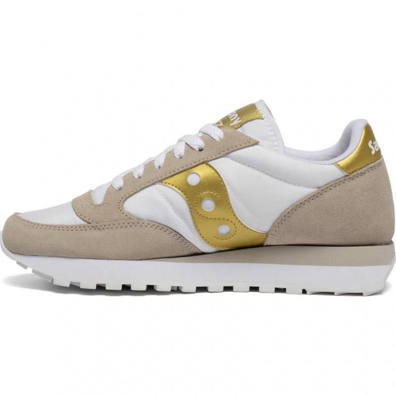 Saucony Jazz Original Sneakers Dame Hvite Beige Gull | OSLO NAYSKR