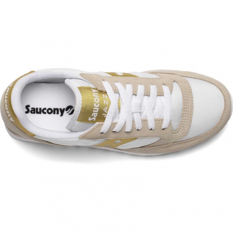 Saucony Jazz Original Sneakers Dame Hvite Beige Gull | OSLO NAYSKR