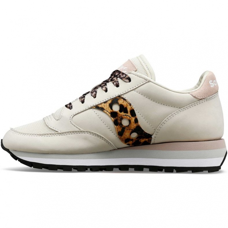 Saucony Jazz Triple Sneakers Dame Hvite Leopard | NORGE FYALGB