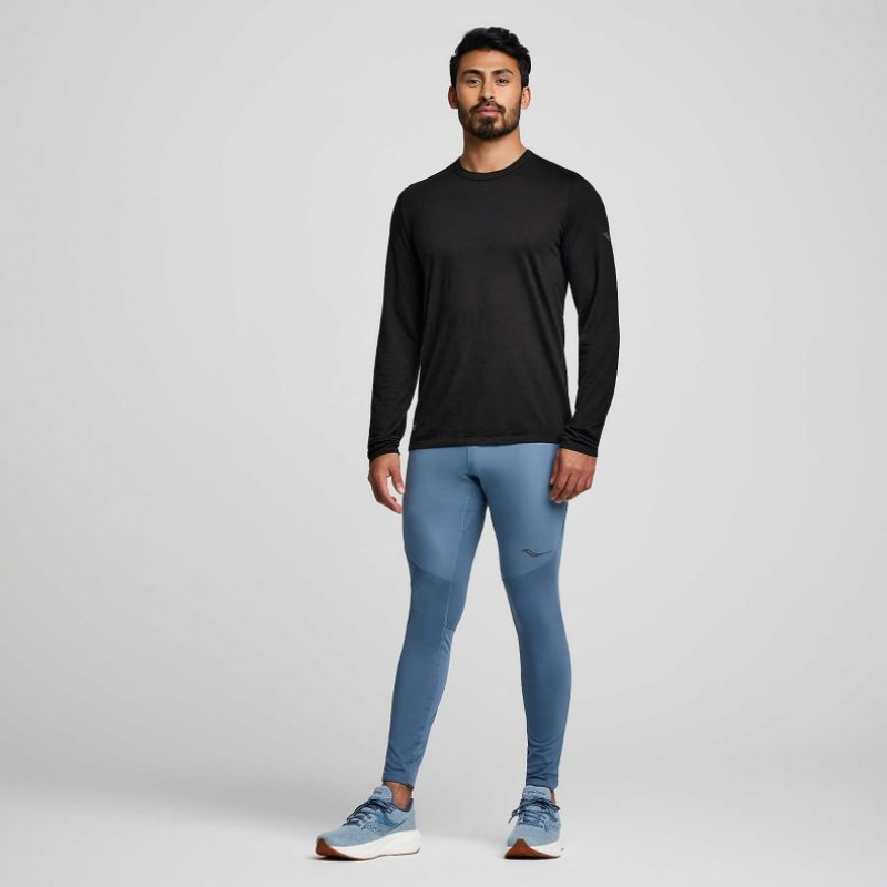 Saucony Peregrine Merino Long Sleeve T-Skjorte Herre Svarte | OSLO ZNBWPD