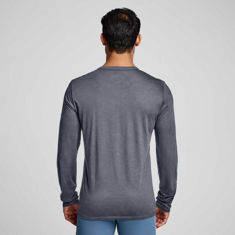 Saucony Peregrine Merino Long Sleeve T-Skjorte Herre Grå | NORGE RBUXPH