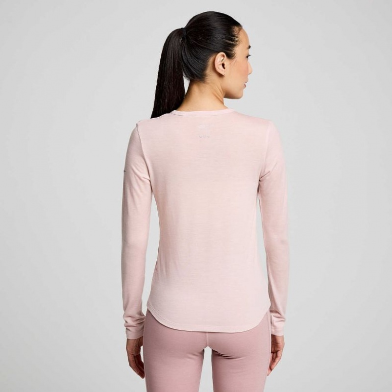 Saucony Peregrine Merino Long Sleeve T-Skjorte Dame Rosa | OSLO NKHZLA