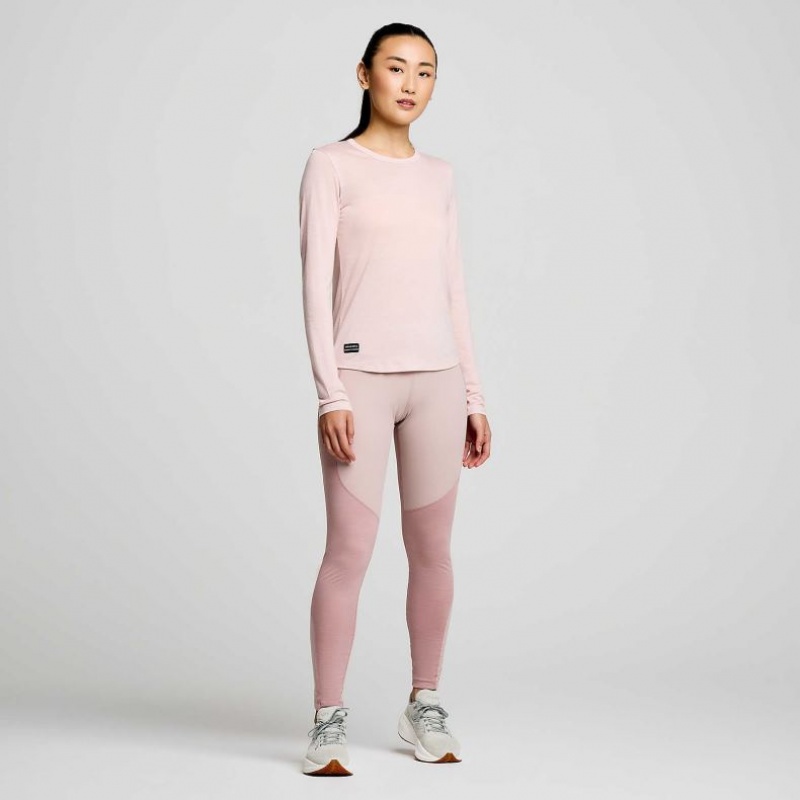 Saucony Peregrine Merino Long Sleeve T-Skjorte Dame Rosa | OSLO NKHZLA