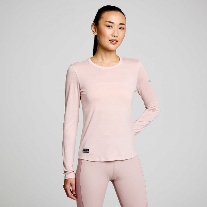 Saucony Peregrine Merino Long Sleeve T-Skjorte Dame Rosa | OSLO NKHZLA