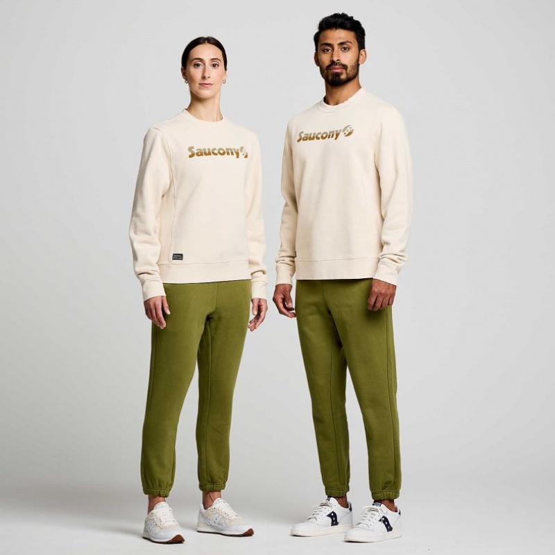 Saucony Recovery Crew Sweatshirt Dame Beige | OSLO UHBCTW