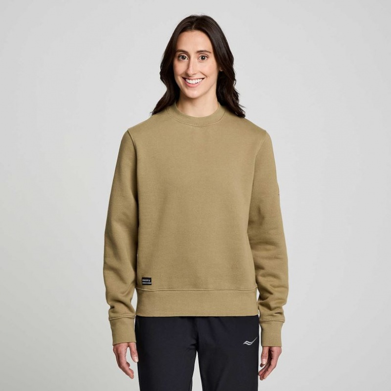 Saucony Recovery Crew Sweatshirt Dame Olivengrønne | NORGE ZUXFQE