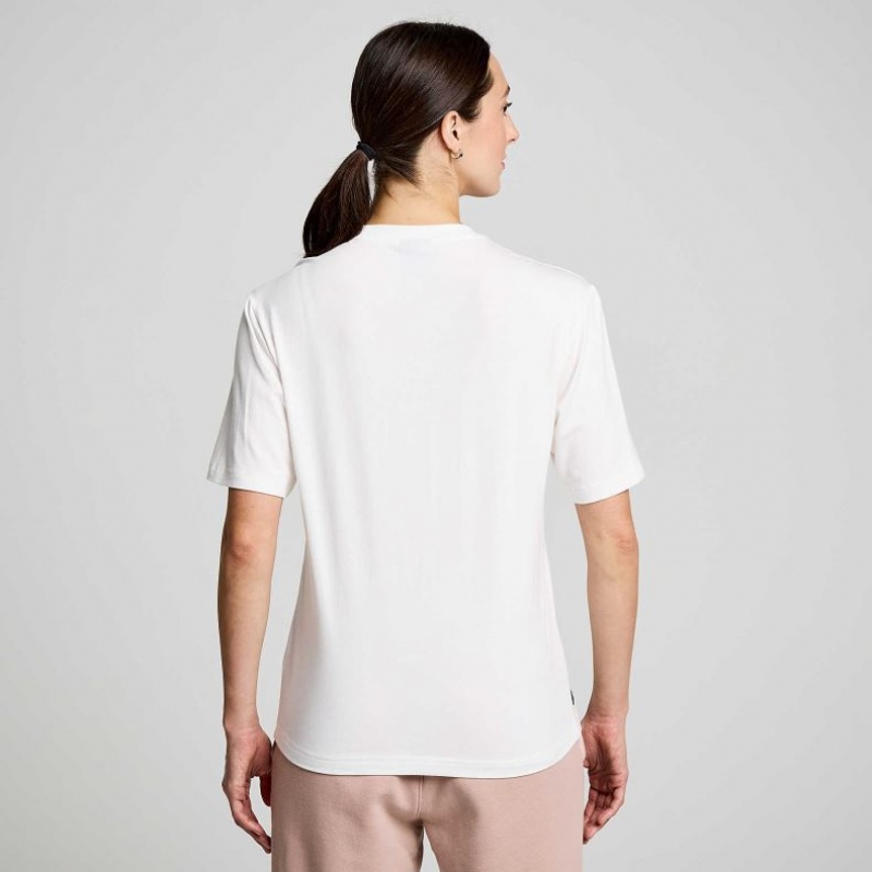 Saucony Recovery Kort Sleeve T-Skjorte Dame Hvite | OSLO EOTMUI