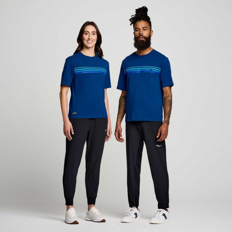 Saucony Recovery Kort Sleeve T-Skjorte Herre Indigo | OSLO BPIQUE