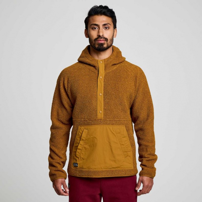 Saucony Recovery Sherpa Pullover Hettegenser Herre Brune | OSLO XRJAVI